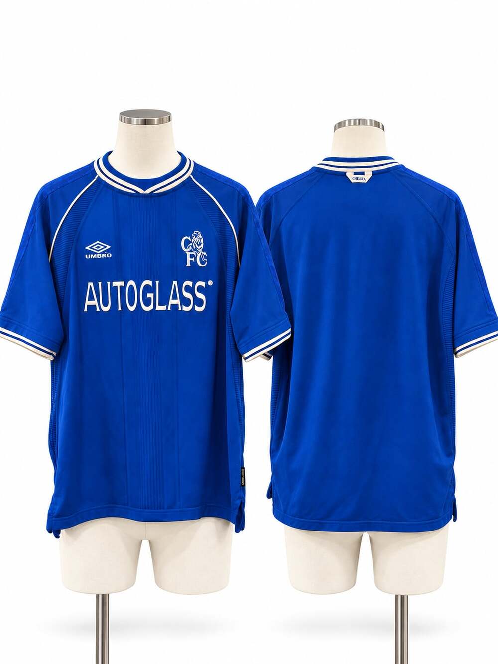 ORIGINAL Vintage 1999-2001 Chelsea FC Home Football Shirt Jersey Umbro Autoglass